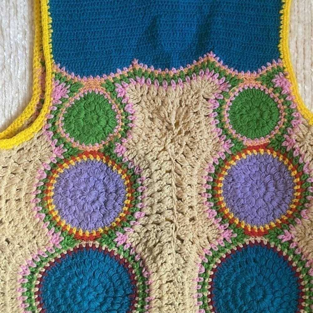 Retro 70s Crochet Vest - image 6