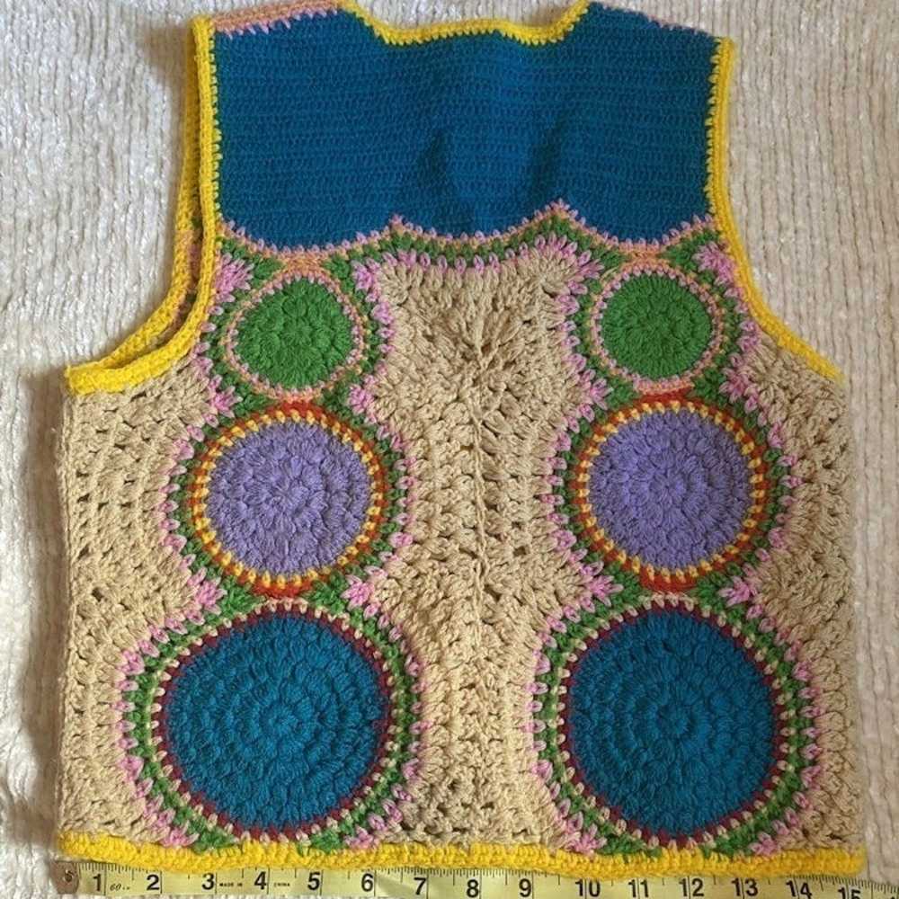 Retro 70s Crochet Vest - image 7
