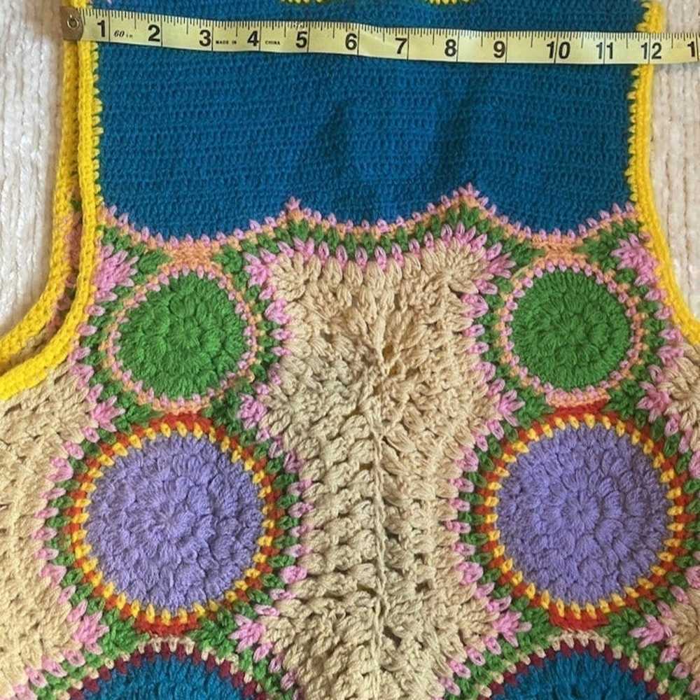 Retro 70s Crochet Vest - image 8