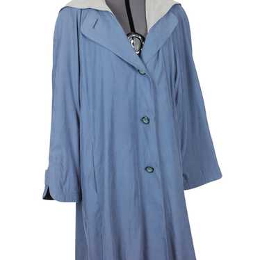 Vintage London Fog - Blue Hooded Coat - image 1