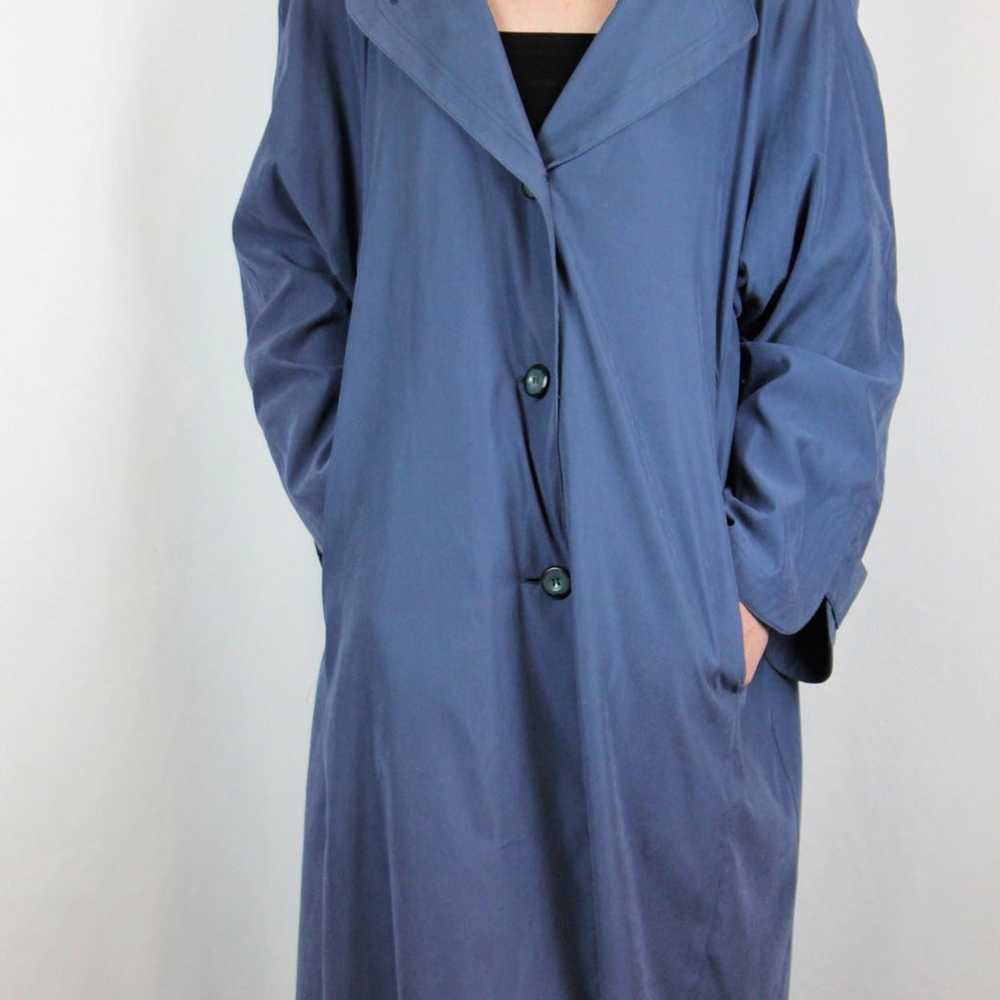Vintage London Fog - Blue Hooded Coat - image 3