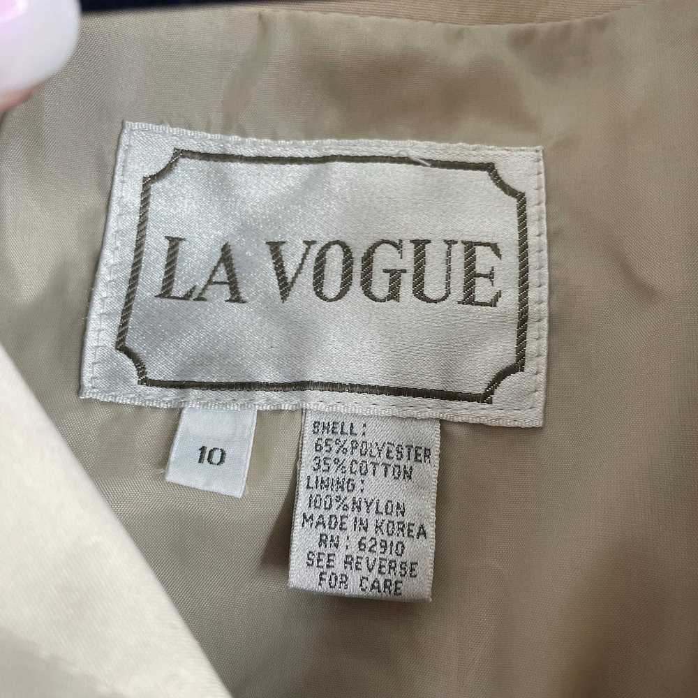 Vintage Vogue Khaki Tan Long Lightweight Button U… - image 4