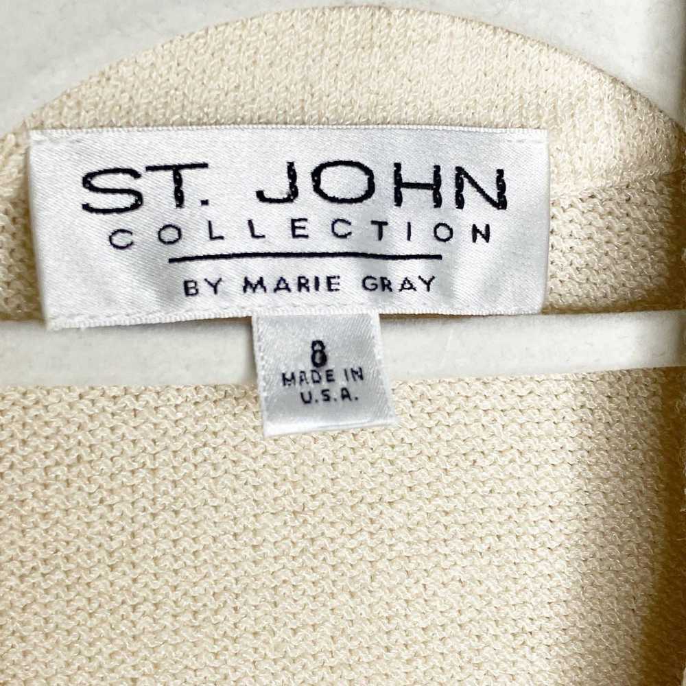 St. John Collection Cream Blazer Size 8 - image 6