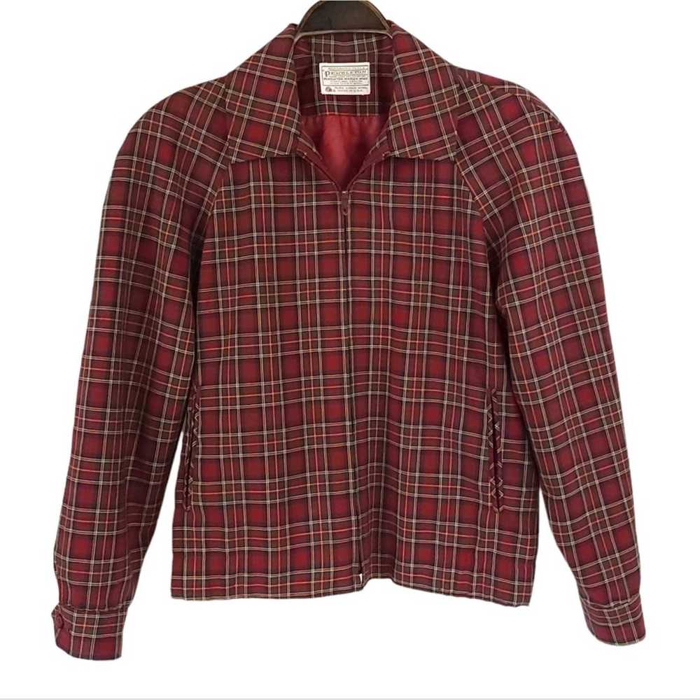 Pendleton Vintage 80s Women's Plaid Zip Up Shacket - image 1