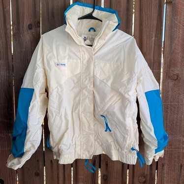 Vintage Columbia White Zip Jacket Medium Adult