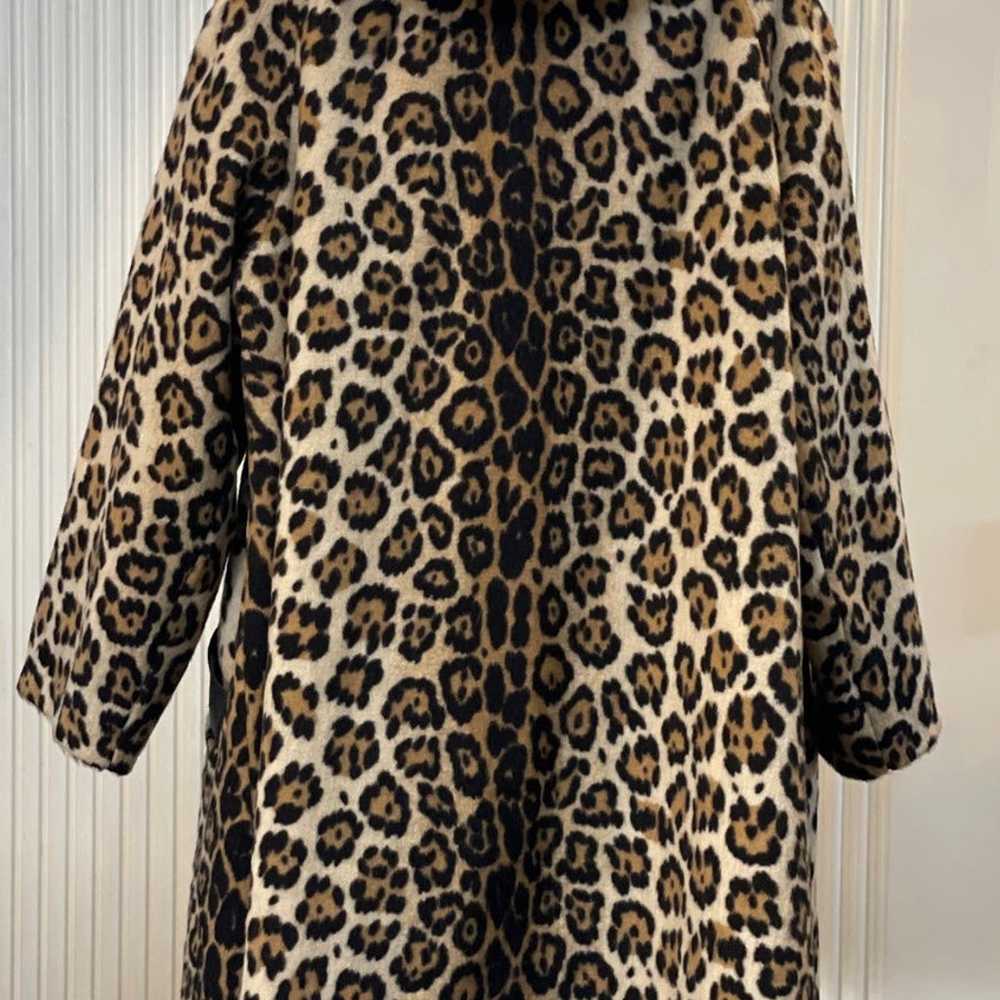 Vintage Leopard Zippered Swing Coat - image 3