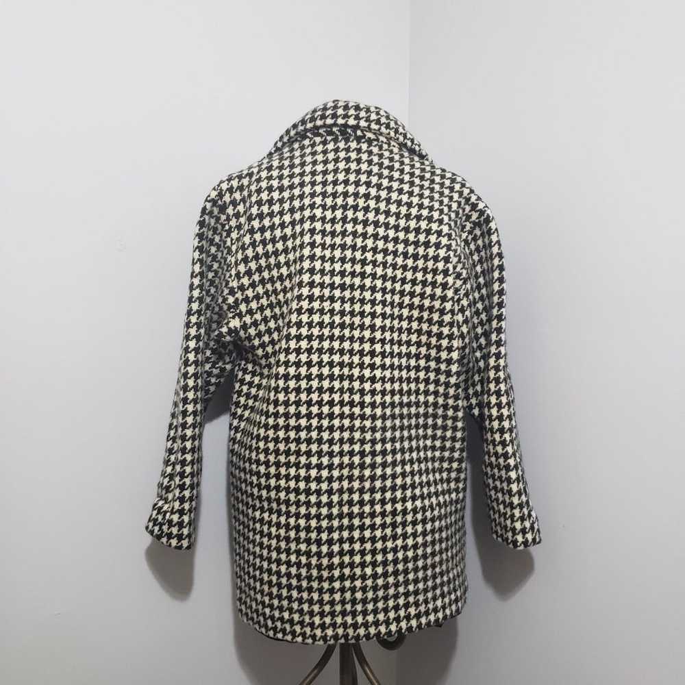 Vintage Michelle Francois Houndstooth Wool Peacoa… - image 3