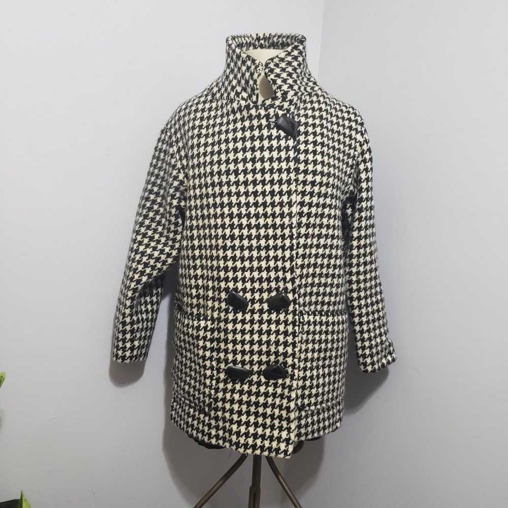 Vintage Michelle Francois Houndstooth Wool Peacoa… - image 8