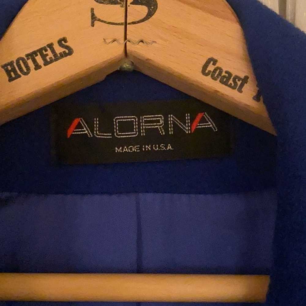 Vintage Alorna Royal Blue Pea Coat - image 2