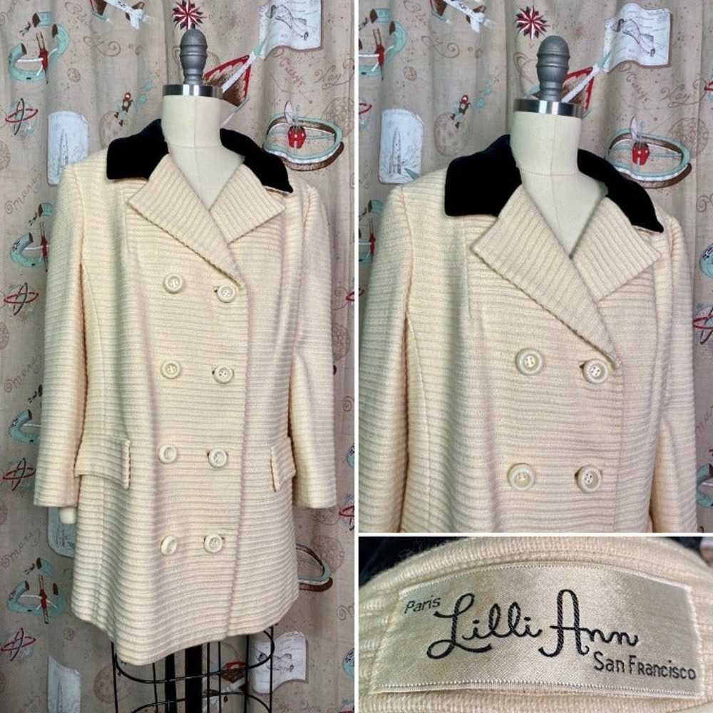 Vintage 1960s Lilli Ann Designer Coat M - image 1