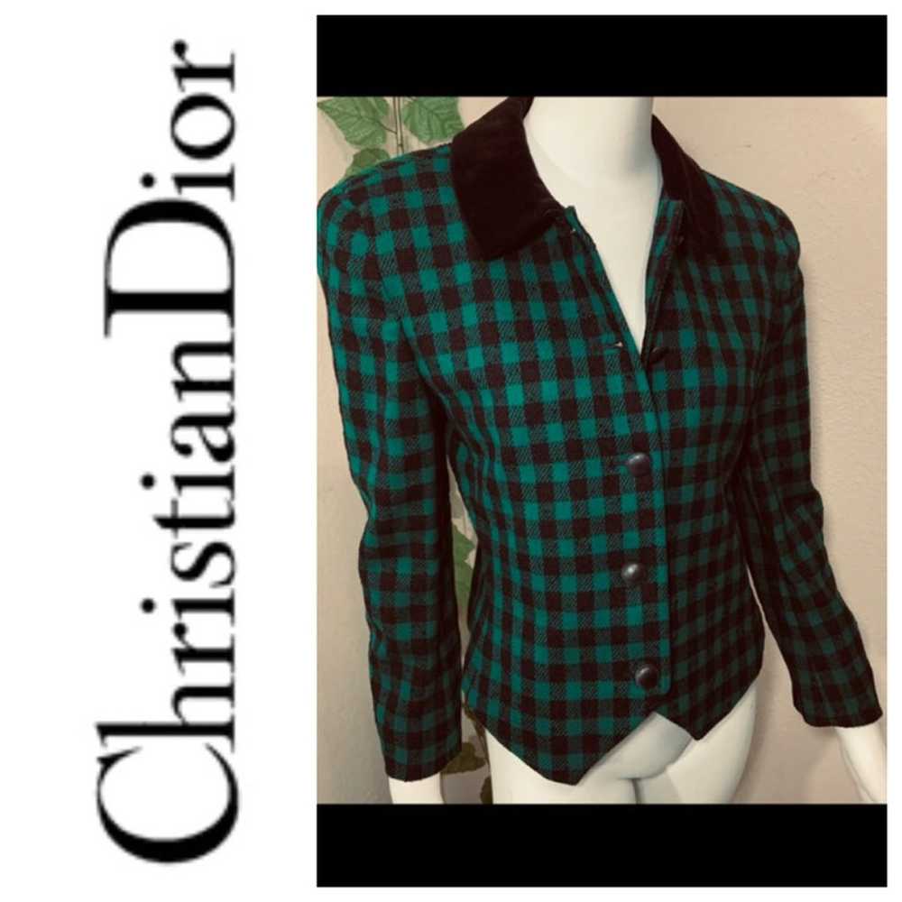 Christian Dior Vintage 90’s Plaid Jacket - image 1
