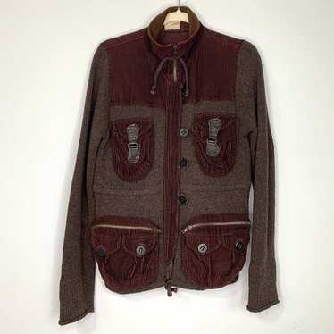 FREE PEOPLE Knit Corduroy Brown Vintage Jacket Sz… - image 1