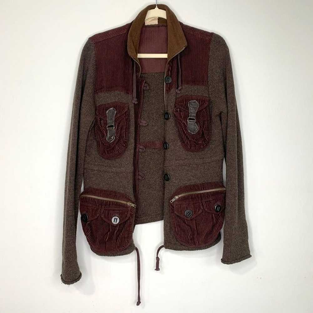 FREE PEOPLE Knit Corduroy Brown Vintage Jacket Sz… - image 2