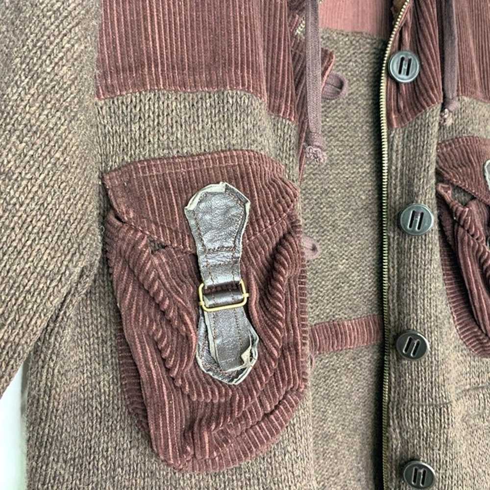 FREE PEOPLE Knit Corduroy Brown Vintage Jacket Sz… - image 4