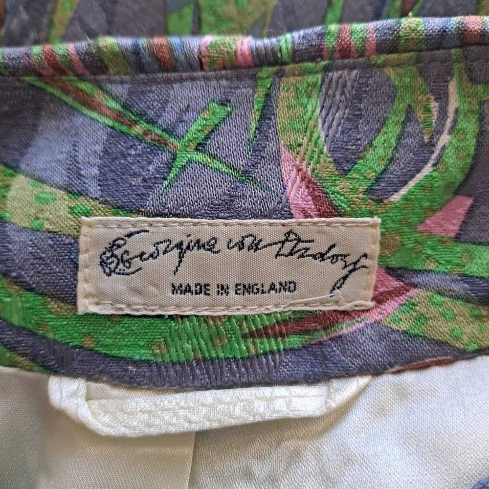 Vtg Georgina Von Etzdorf Silk Botany Jacket Blazer - image 3