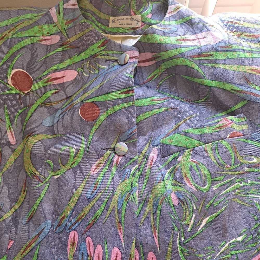Vtg Georgina Von Etzdorf Silk Botany Jacket Blazer - image 9