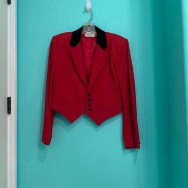 Vintage Deep Red The Villager Wool Jacket Size 10