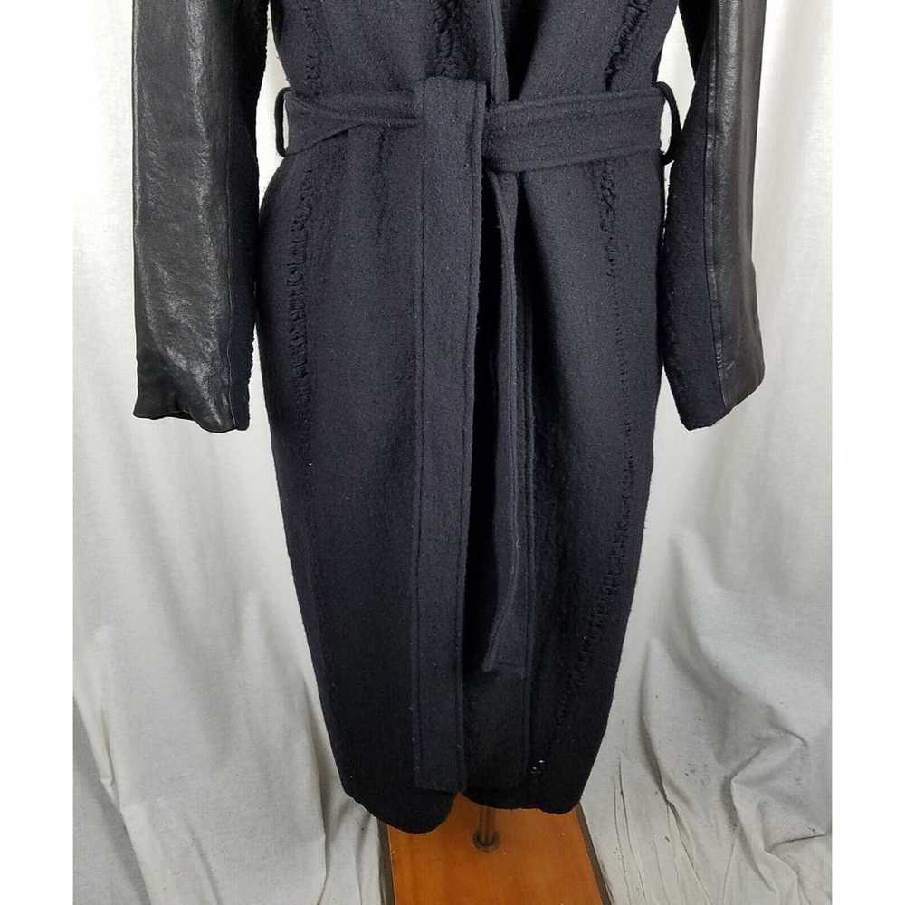 Damir Doma Belted Wrap Wool Maxi Coat Peacoat Wom… - image 3