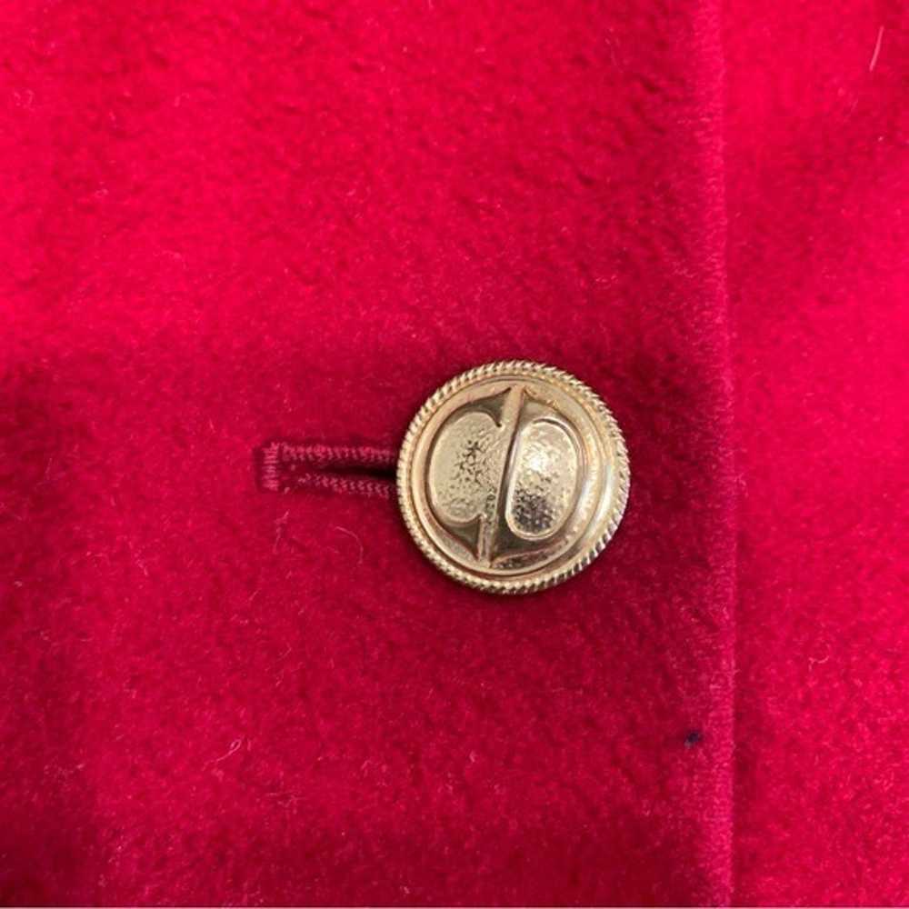 Christian Dior RARE VTG Red Lambswool Trenchcoat … - image 10