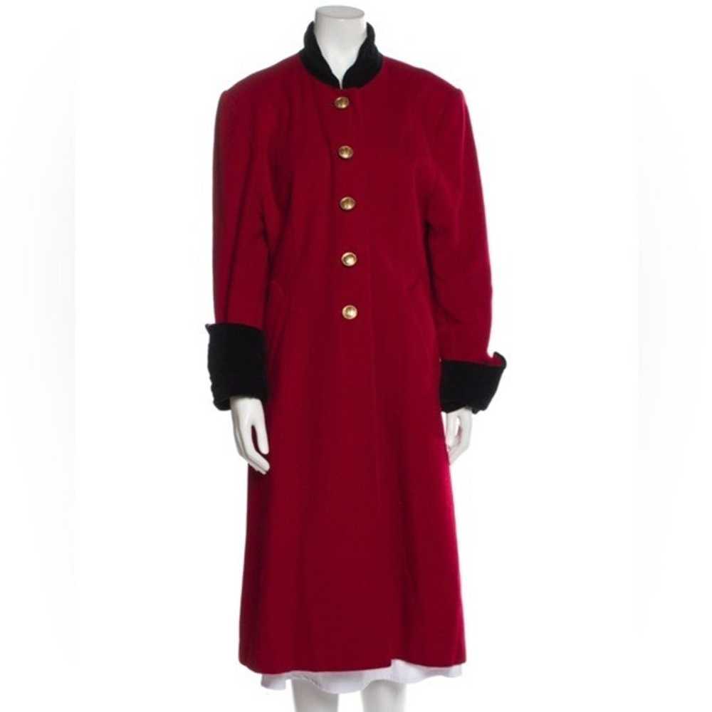 Christian Dior RARE VTG Red Lambswool Trenchcoat … - image 1