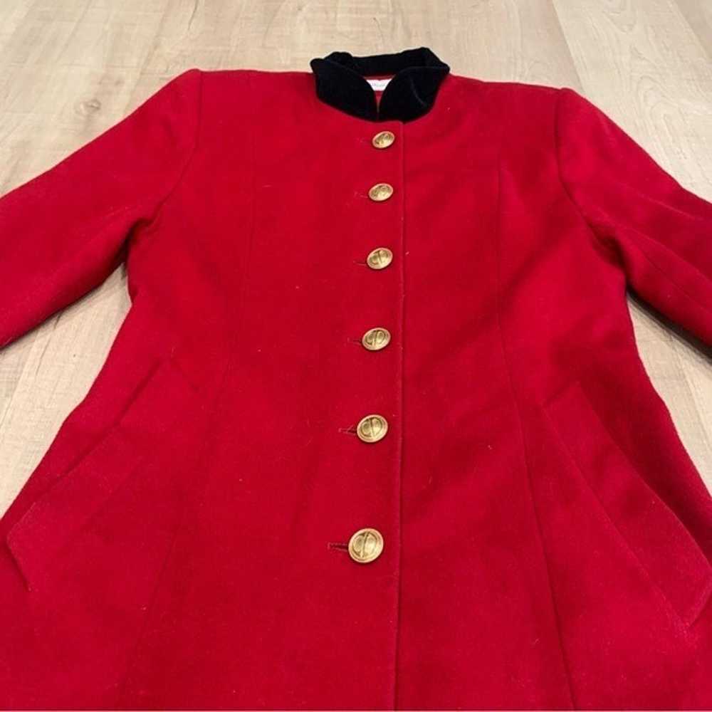 Christian Dior RARE VTG Red Lambswool Trenchcoat … - image 6