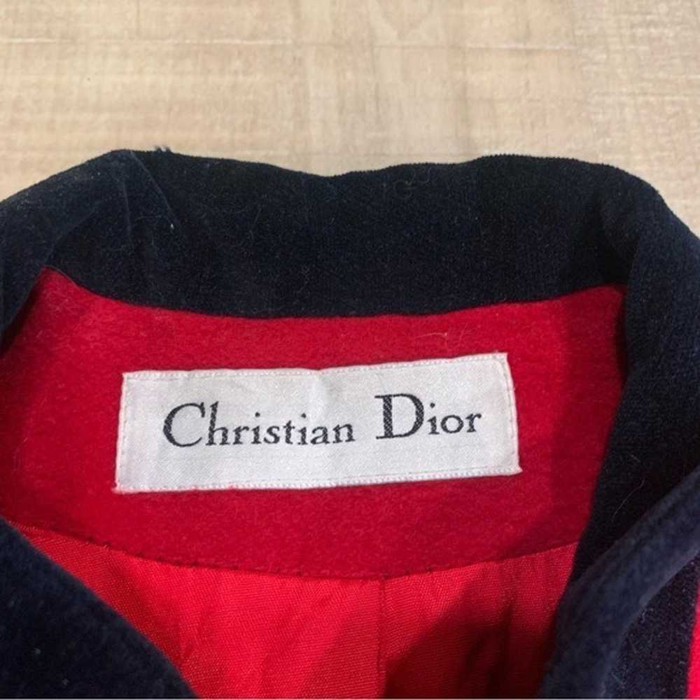 Christian Dior RARE VTG Red Lambswool Trenchcoat … - image 9