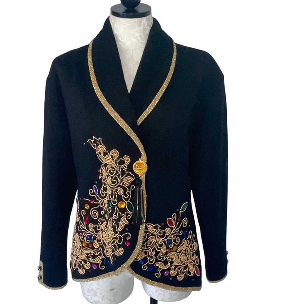 Diane Freis Vintage Womens Sweater Jacket Size M … - image 10