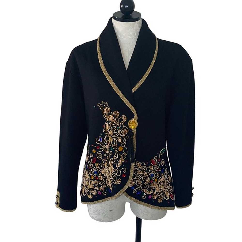 Diane Freis Vintage Womens Sweater Jacket Size M … - image 1