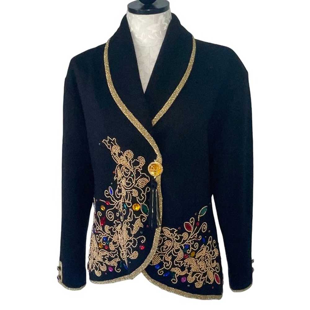 Diane Freis Vintage Womens Sweater Jacket Size M … - image 8