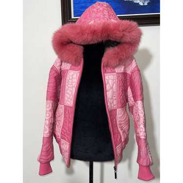 wissam pink leather jacket - image 1