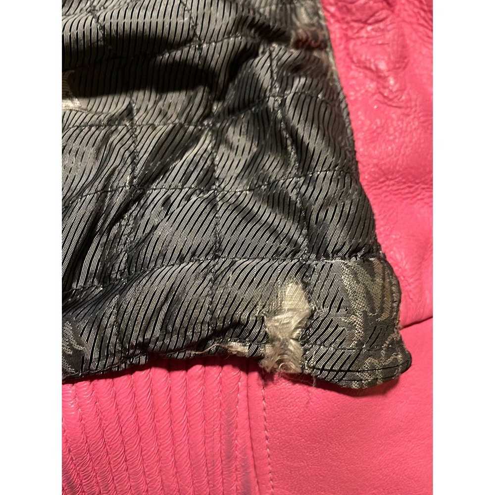 wissam pink leather jacket - image 2