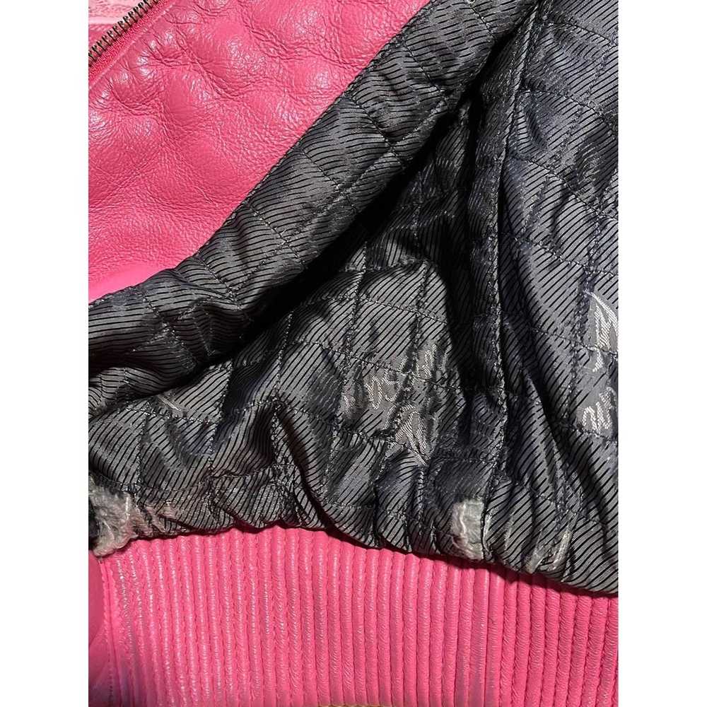 wissam pink leather jacket - image 3