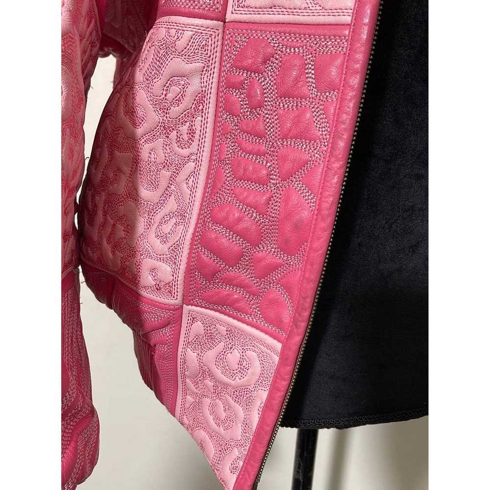 wissam pink leather jacket - image 5