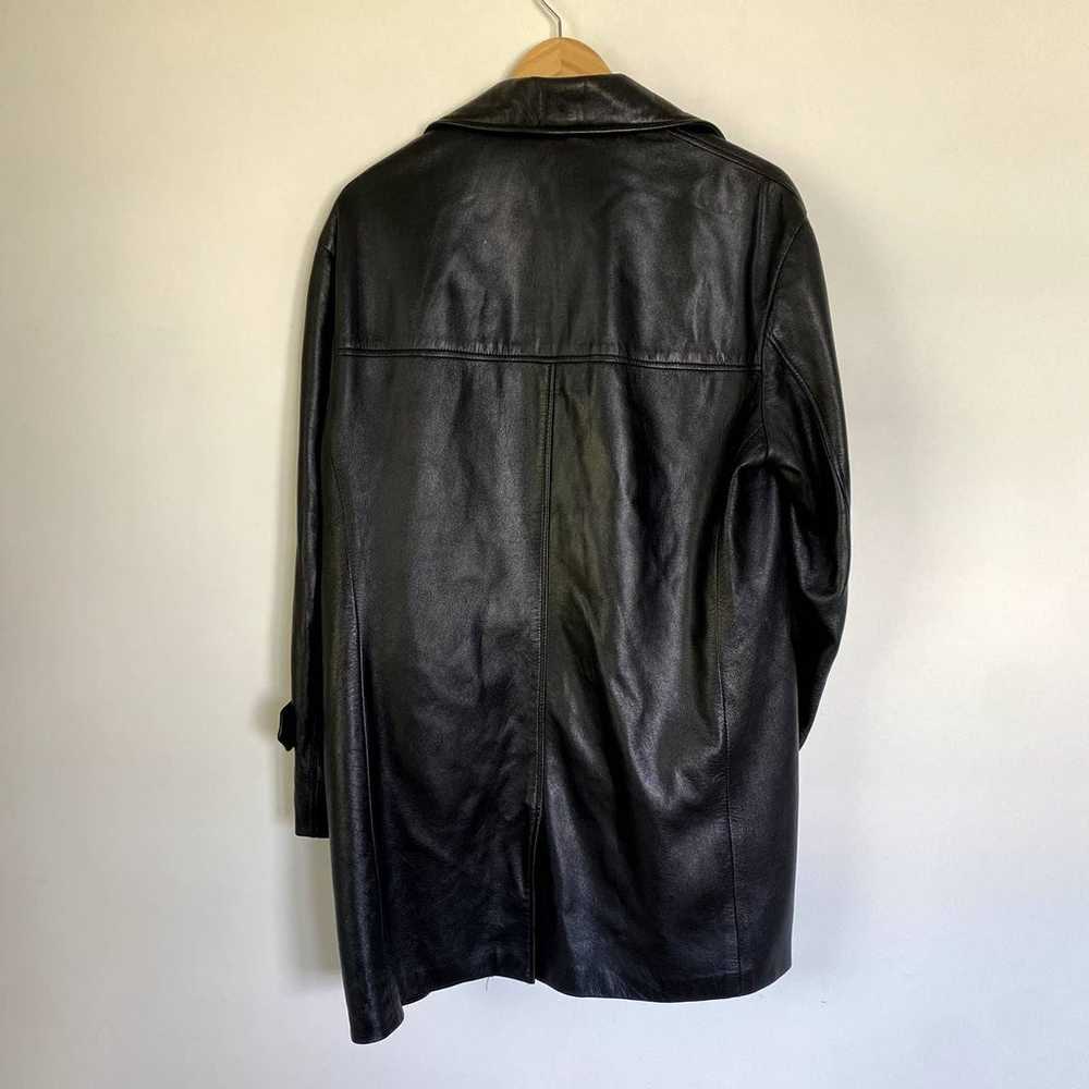 Vintage Anna Sui 100% Genuine Leather Trench Coat… - image 5