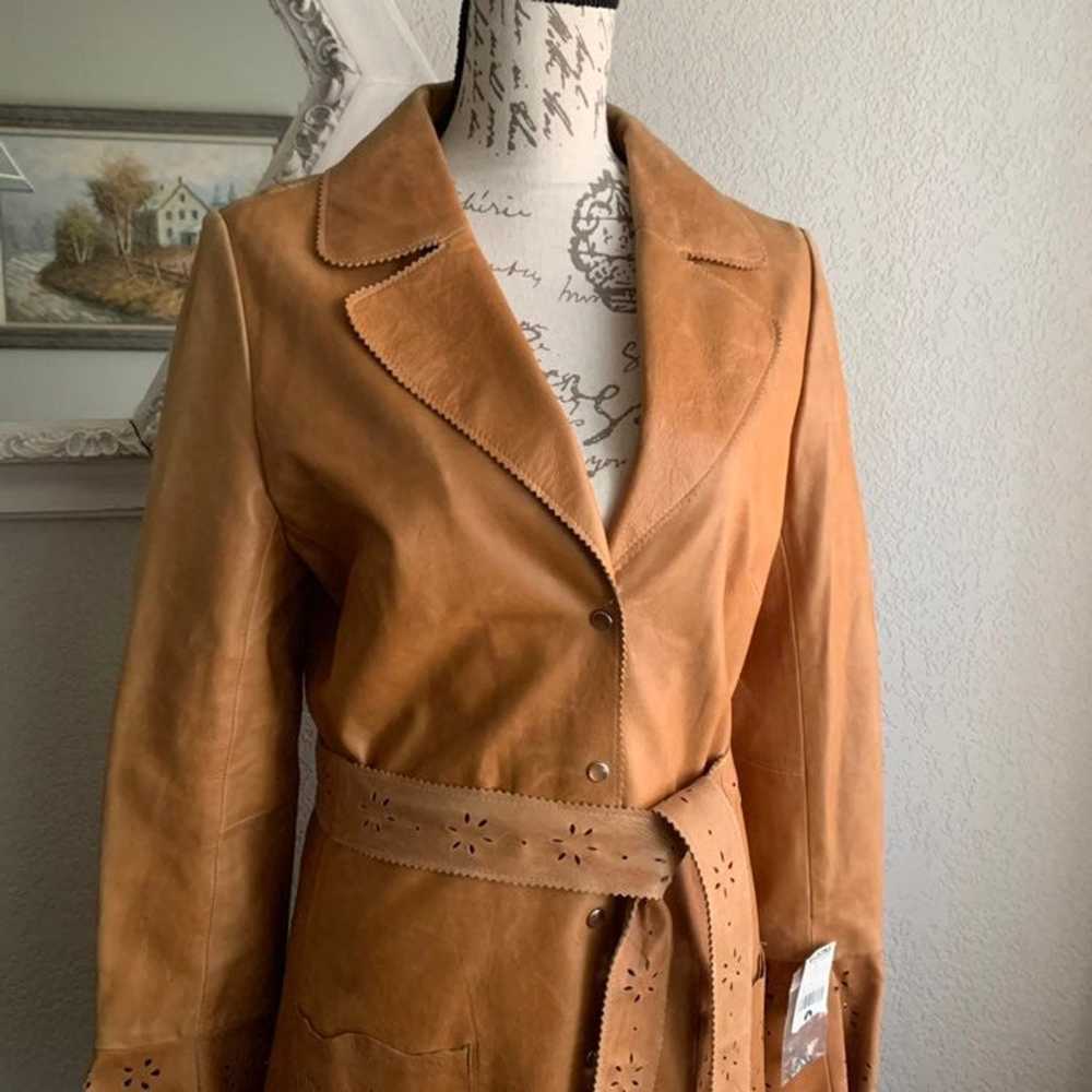 boho VTG Leather Coat - image 2