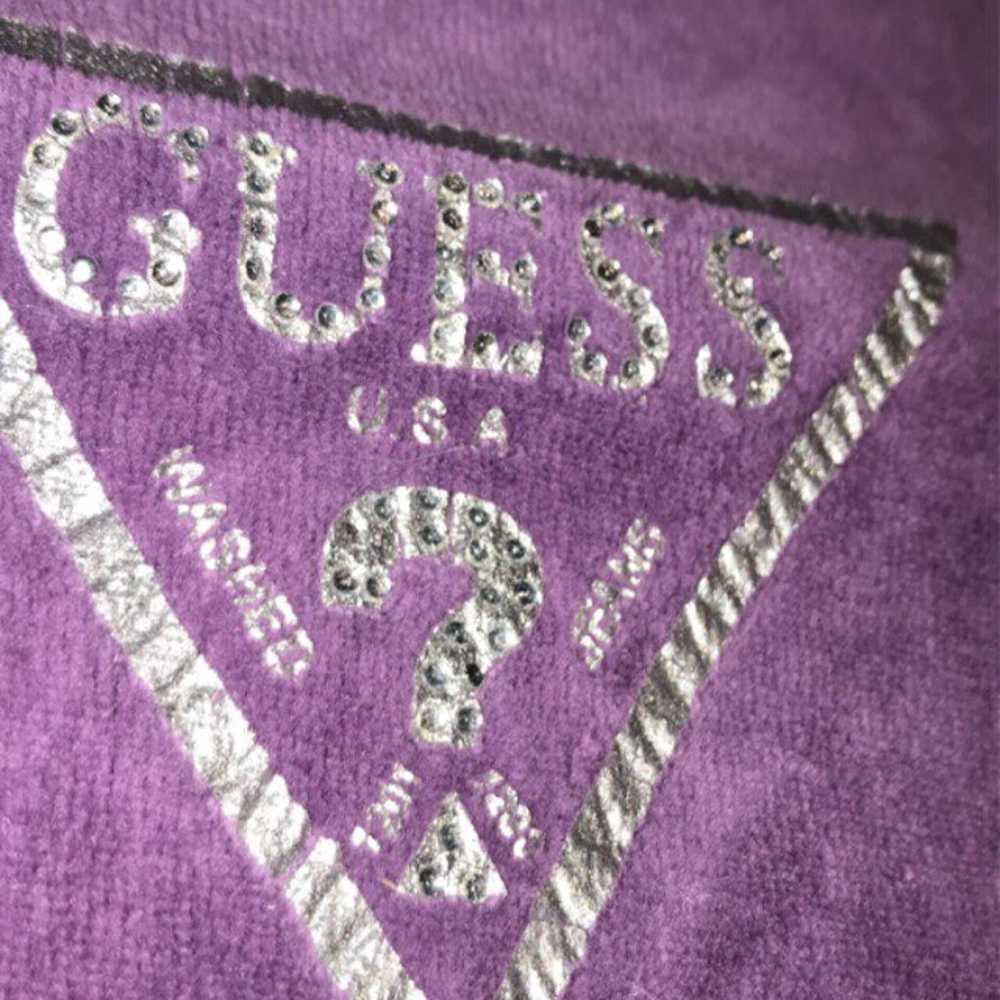 Vintage guess purple velvet jacket - image 2