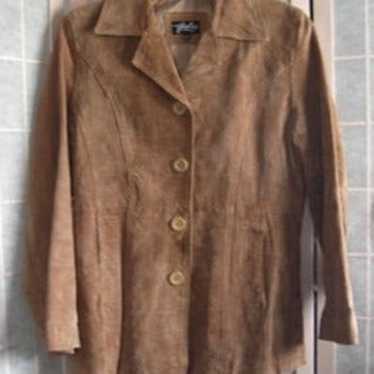 Vintage Tan Suede Leather Jacket size Large - image 1