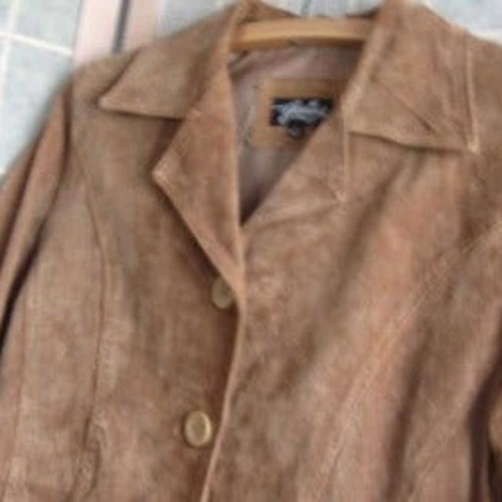 Vintage Tan Suede Leather Jacket size Large - image 6