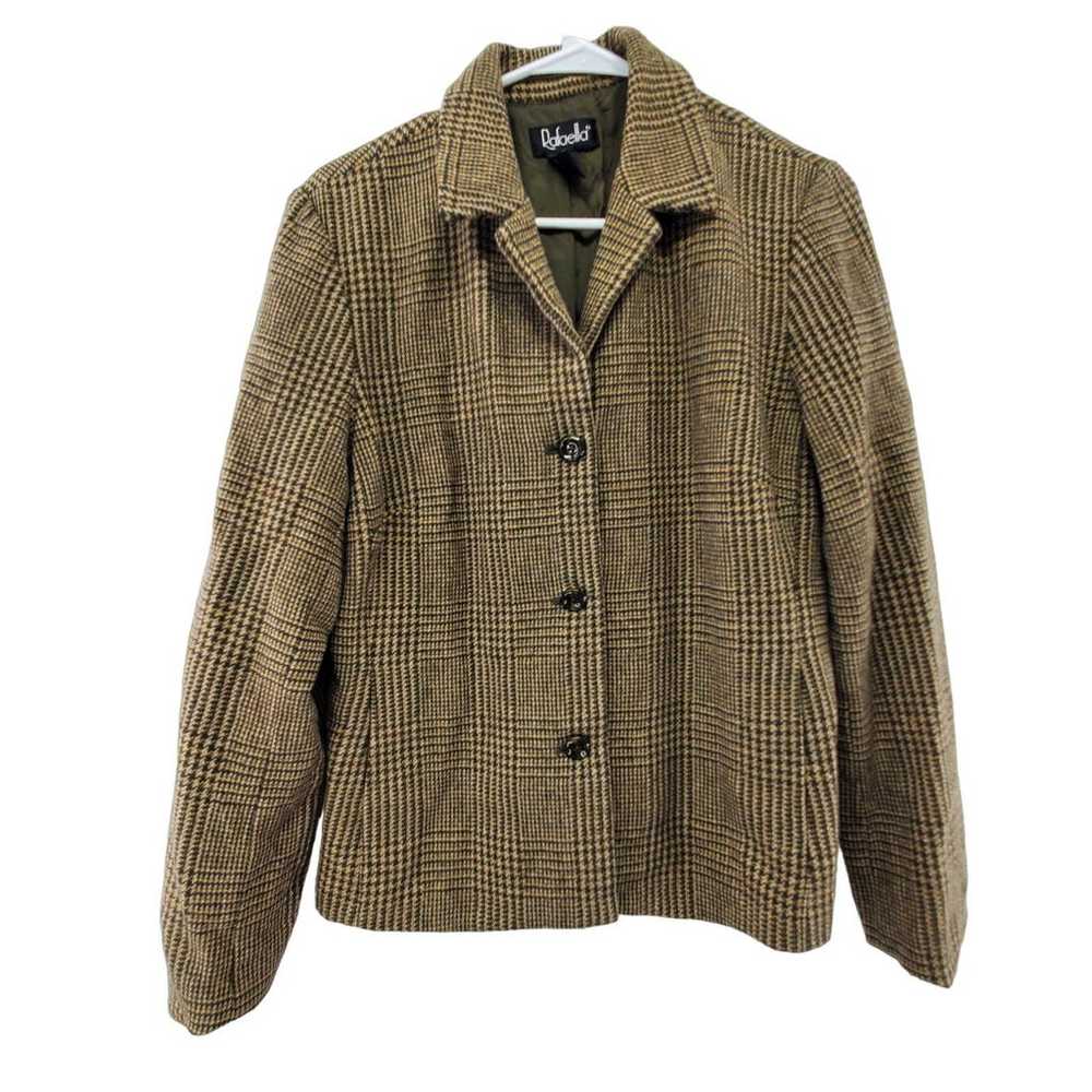 Vintage Rafaella Sz 12 FLAW Wool Blend Houndstoot… - image 1