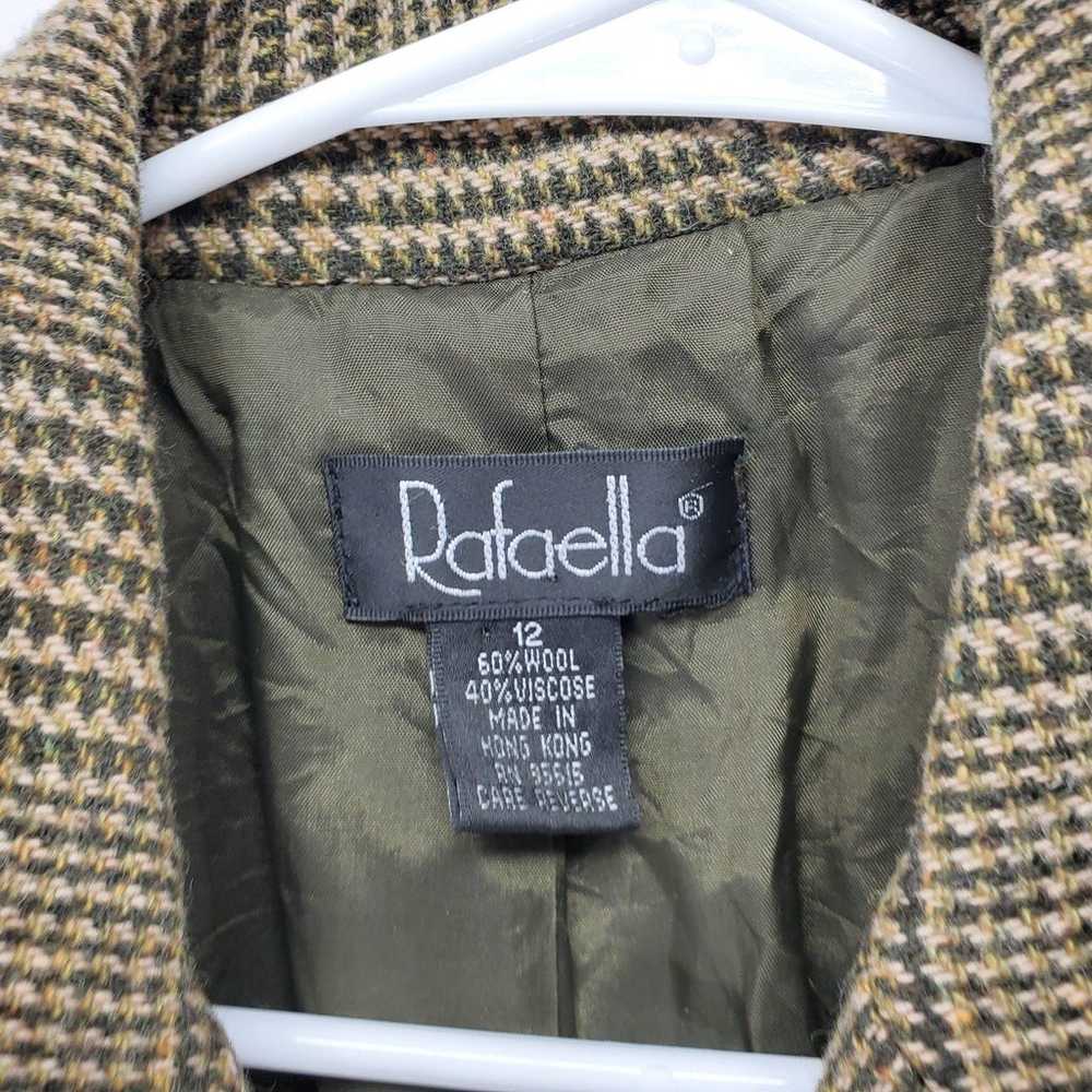 Vintage Rafaella Sz 12 FLAW Wool Blend Houndstoot… - image 3