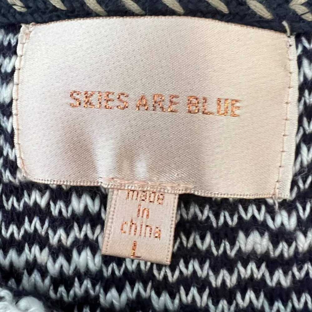 SKIES are Blue Sweater Coat Women Large Snap Fron… - image 6