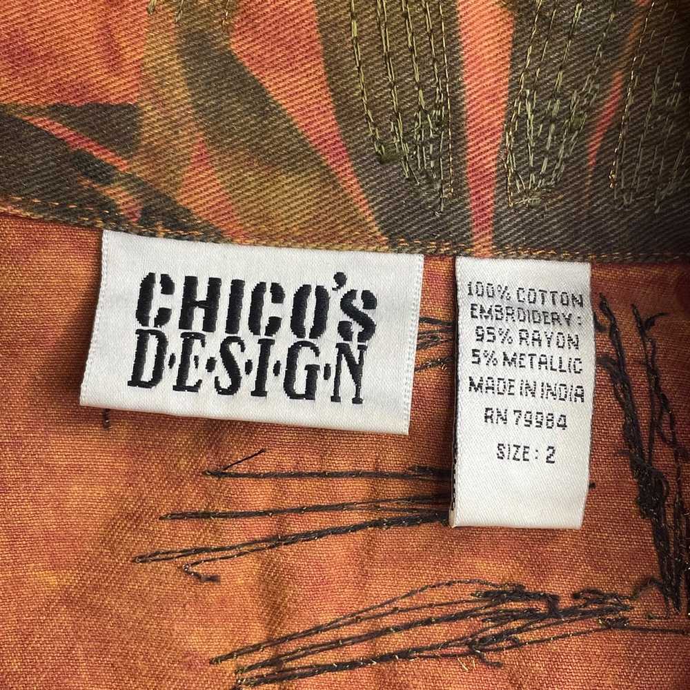 Chico’s Design Button Up Orange Bamboo Jacket - image 4