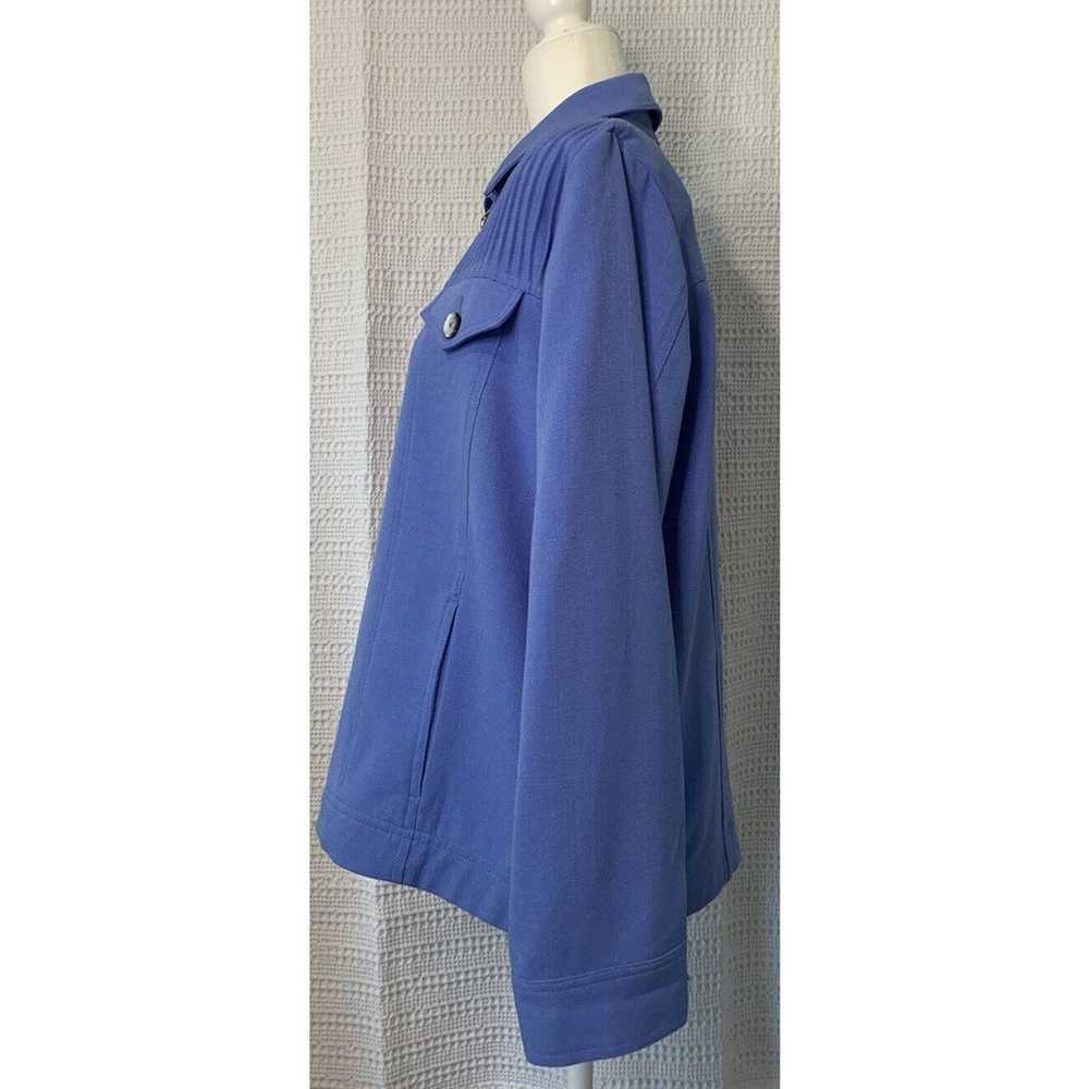 Drapers & Damons Petites Stretch Blue Zip Jacket … - image 4
