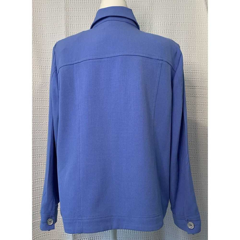 Drapers & Damons Petites Stretch Blue Zip Jacket … - image 5