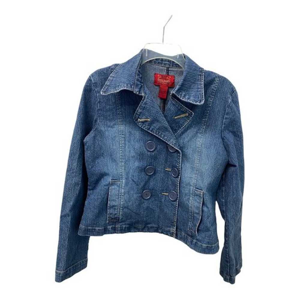 90s Y2k vintage cropped jean jacket Paris Blues s… - image 2