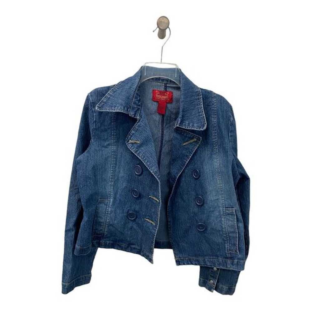 90s Y2k vintage cropped jean jacket Paris Blues s… - image 3