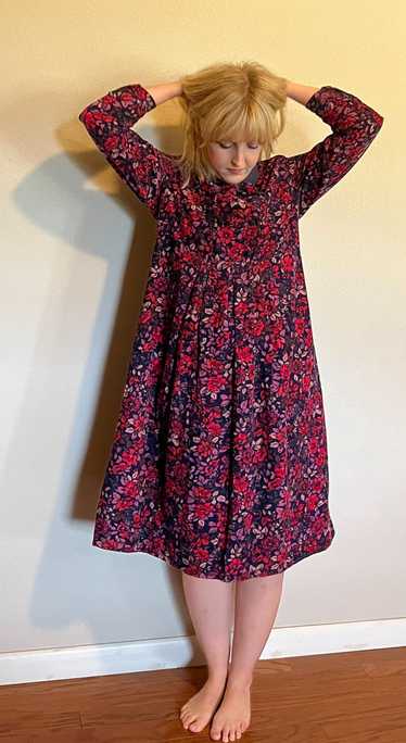 Vintage 1980's "Laura Ashley" Red, Pink, & Purple 