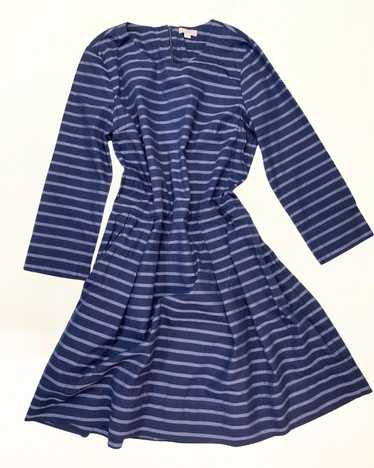 Gap Dark Blue and Grey Striped Dress - image 1