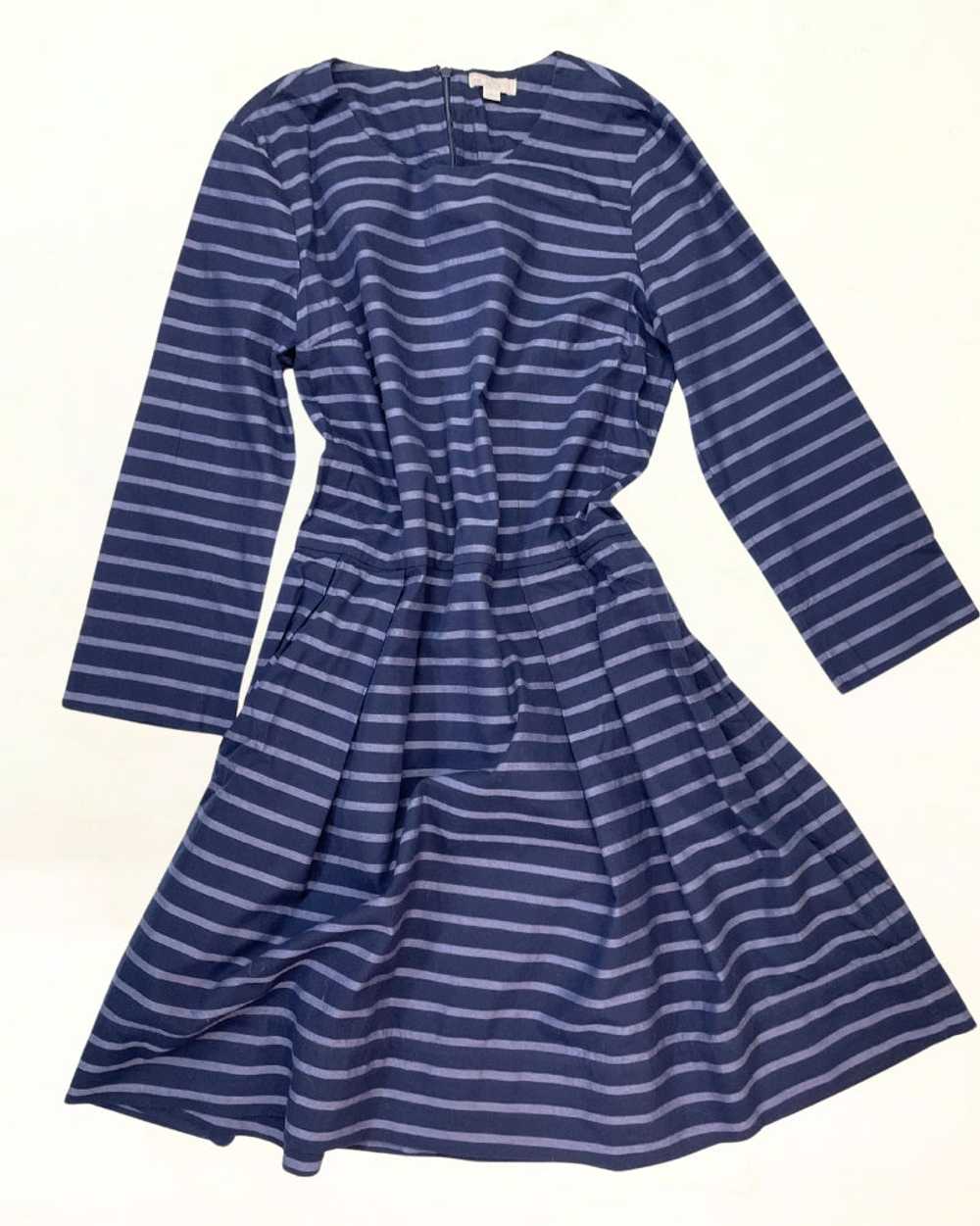 Gap Dark Blue and Grey Striped Dress - image 2