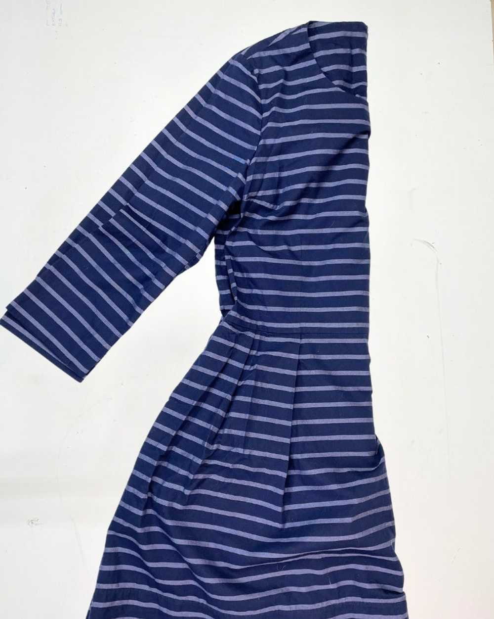 Gap Dark Blue and Grey Striped Dress - image 3